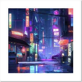 Neon City Posters and Art